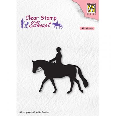 Nellie's Choice Clear Stamp - Silhouette Men-Things Horseman